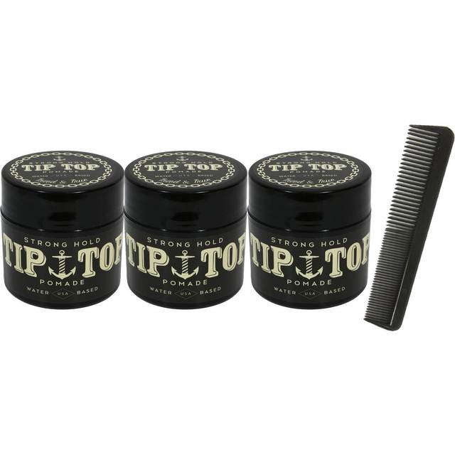 Tip Top Strong Hold Water Based Pomade 4.25oz Pack of 3