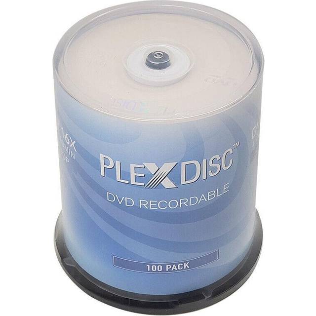 PlexDisc DVD-R 4.7GB 16x Logo Branded Recordable Media Disc - 100 Disc Spindle (FFP) 632-815-BX