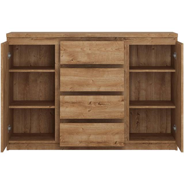 Furniture To Go Fribo 2 Door 4 Drawer Sideboard In Oak Effect, Brown