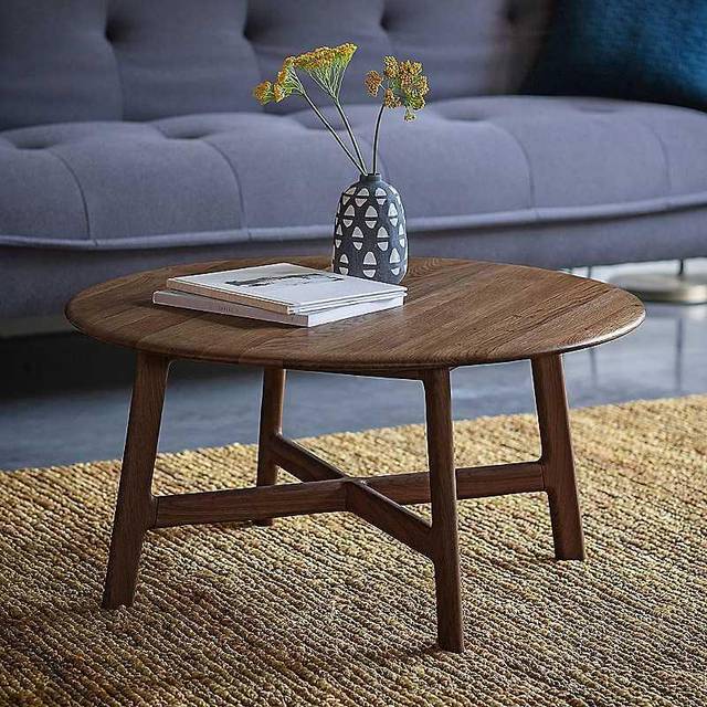 Malaysia Round Coffee Table Walnut - Brown (star)