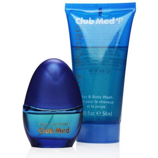 Club Med My Ocean By Coty For Men. Gift Set ( Eau De Toilette Spray 0.33 Oz + Hair & Body Wash 1.8 Oz )