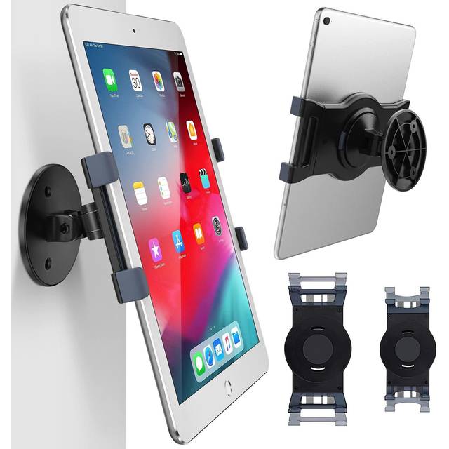 "AboveTEK Tablet Wall Mount, Swivel 360Â° Rotating Tablet Holder w/two Brackets to Fit 6-13"" Tablets, Horizontal/Vertical Tilt Arm for Flexible..."