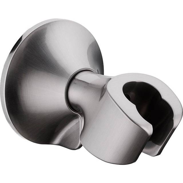 BRIGHT SHOWERS Handheld Shower Head Holder with Dual Angle Positions  Wall Suction Bracket Includes Adhesive 3M Disc  No Tools Required and Easy Insta