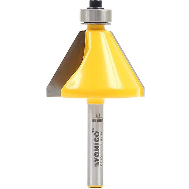 Yonico Router Bits Bevel Edge Forming 30 Degree 1/4-Inch Shank 13914q