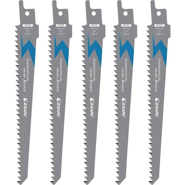 EZARC Wood Pruning Reciprocating Saw Blade, Sawzall Blades R644GS 6TPI 150mm (5-Pack)