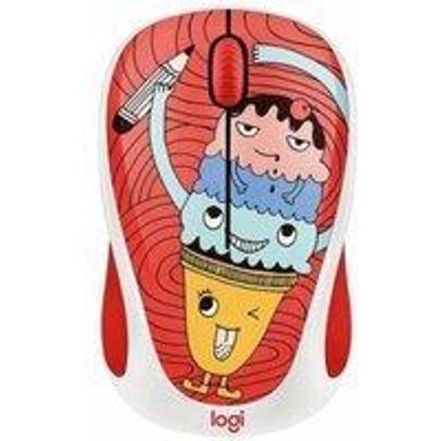 Logitech M317c Wireless Mouse Triple Scoop Ice Cream Doodle Collection