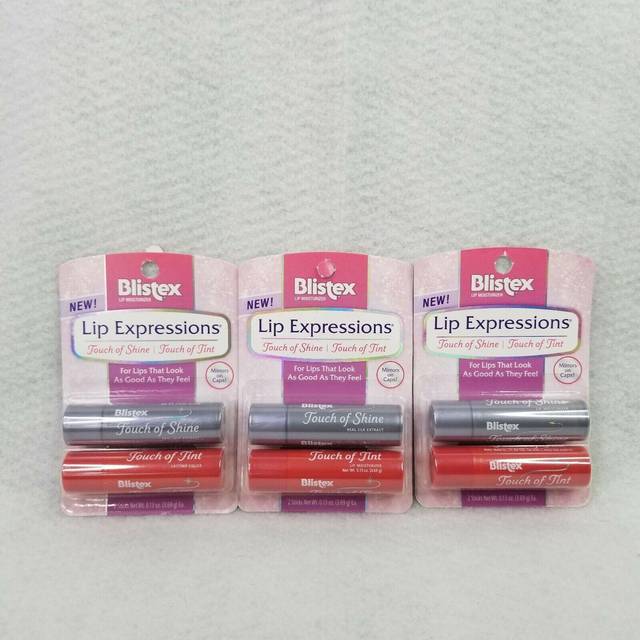 Blistex, Lip Expressions, Lip Moisturizer, Touch of Shine/Tint, 2 Sticks, 0.13 oz (3.69 g) Each
