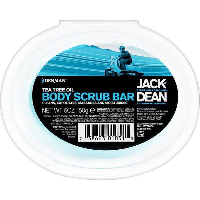 Jack dean body wash tea tree oil body exfoliating scrub sponge bar 150g