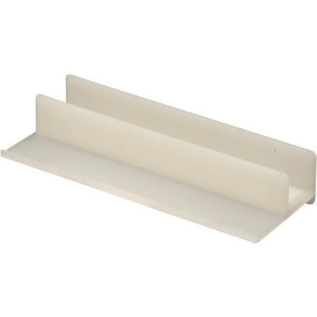 Prime-Line M 6221  5/8 in. Channels  Plastic Construction Sliding Shower Door Bottom Guide  single pack  White