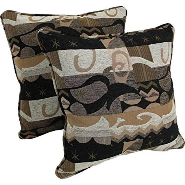 Blazing Needles Corded Jacquard Chenille Floor Pillows (Set of 2), 25, Elysian Fields