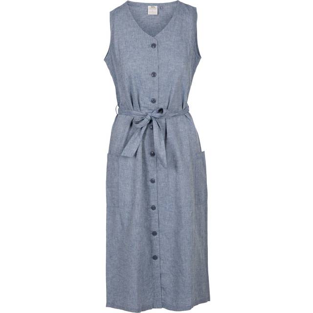 Trespass womens v-neck dress sleeveless button up carol