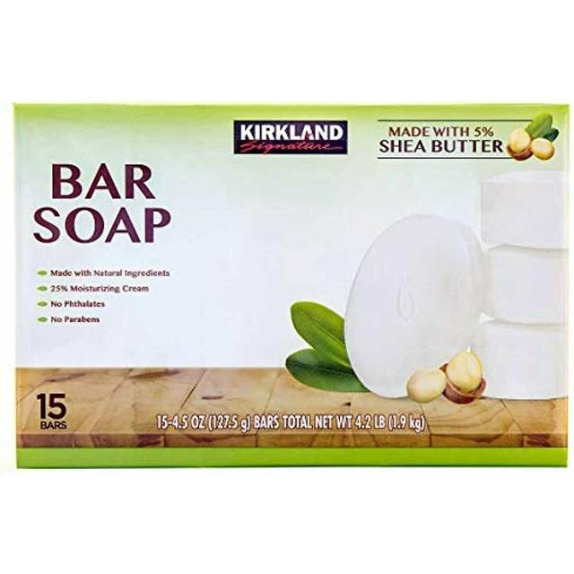 Kirkland Signature Bar Soap with Shea Butter  4.5 Ounce (15 Count)