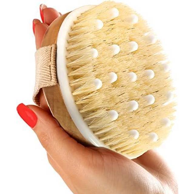 Dry Body Brush (1 Pack) - Reduce cellulite  Dry Brush for cellulite and Lymphatic Drainage  Exfoliating Brush with Soft Massage Nodules  Shower Brush