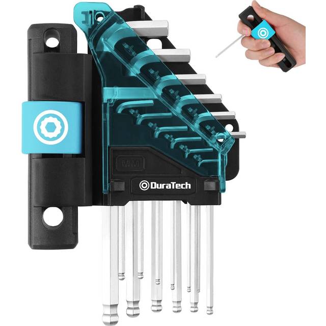 DURATECH Allen Wrenches Set  T handle Hex Key Set  12 Pieces Long Arm
