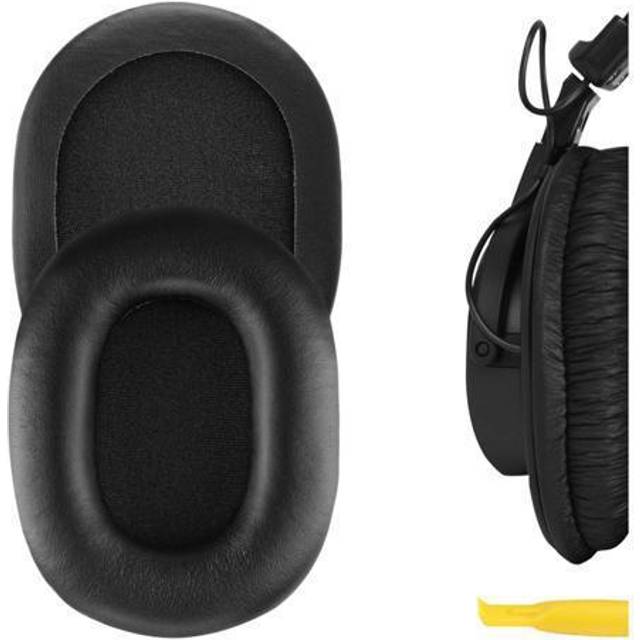 Geekria Ear Pads QuickFit Compatible Pads Compatible with SONY Headphones Pads Cups MDR-7506, MDR-V6, MDR-CD900ST Ear/Ear (Protein Leather/Black) black