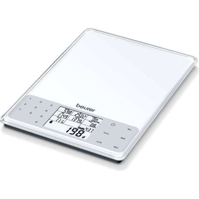 Beurer ds61 nutritional analysis digital scale 950 saved foods up to 5kg white