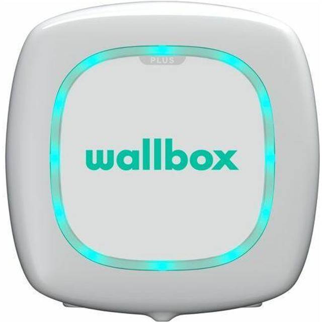 Wallbox Pulsar Plus - Elbilsladdare (11 kW effekt, 5 meter kabel, typ 2 -kontakt, Wifi, Bluetooth, OCPP, inomhus/utomhus) Vit färg