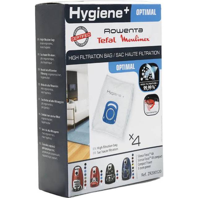 OBH NORDICA ZR200520 Hygiene+ OPTIMAL Dammsugarpåse Antal Påsar 4 3 L Filtrerar Bort 99,99% Av Dammet