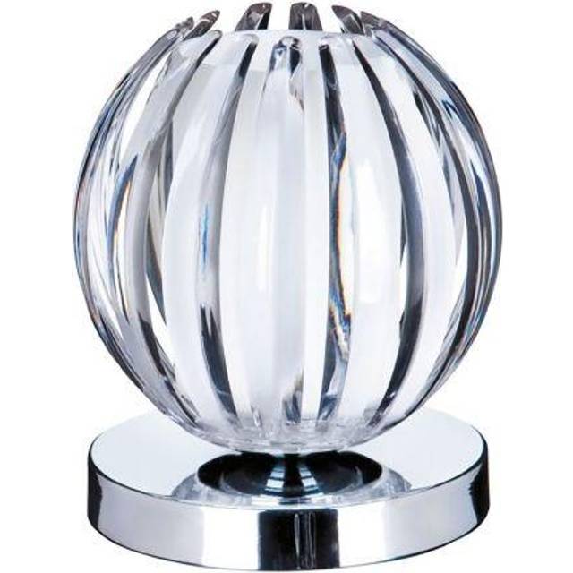 Metal Touch Chrome Table Lamp w/ Frosted Glass & Clear Acrylic