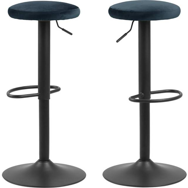 Indoor Furniture Group Finch Black Bar Stool Without Back Set Of 2, Black