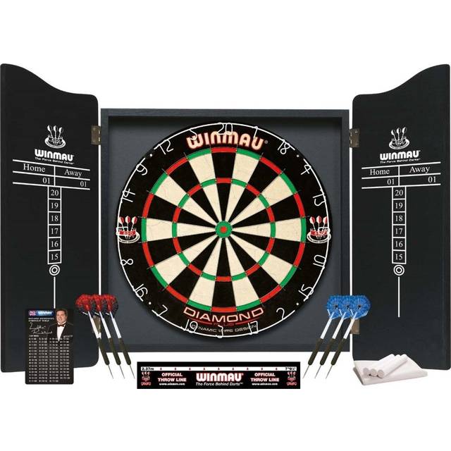 Winmau Professionel Dartskab med 6 pile og tavle - HURTIG LEVERING