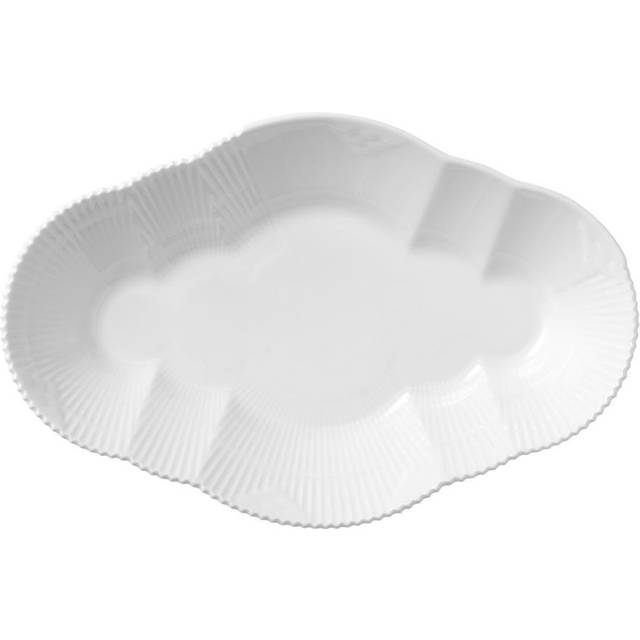 Royal Copenhagen White Elements fat 23 cm - L: cm. Serveringsfat Från Magasin - Hvid (L: 23 cm.)