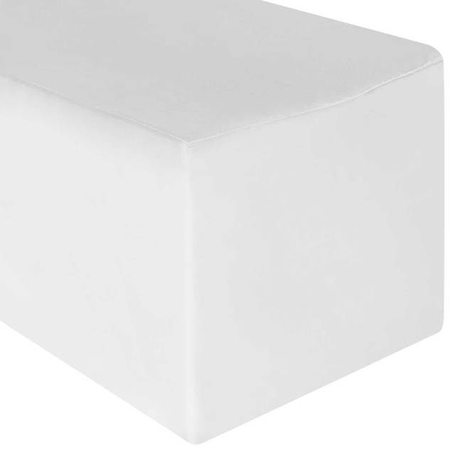 Lann's Linens - 8' Premium Fitted Tablecloth for 96 x 30 Rectangular Table - Wedding/Banquet/Trade Show - Polyester Cloth Fabric Cover - White