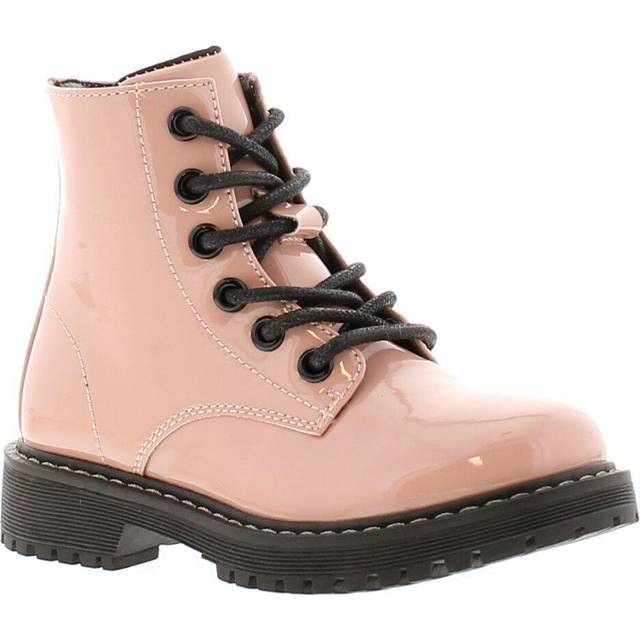 Princess stardust girls boots willow zip fasten lace up ankle boot pink uk size