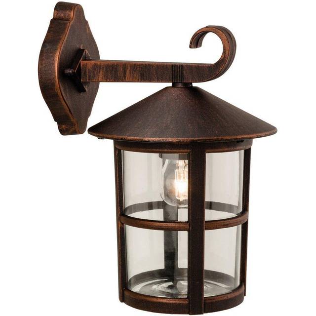 Firstlight Stratford Traditional Style Downlight Lantern in Bronze and Clear Glass