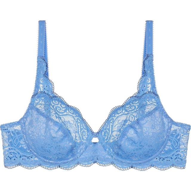 Triumph Amourette 300 W Bra Wired 7539/un Bright Blue Amazing Lace