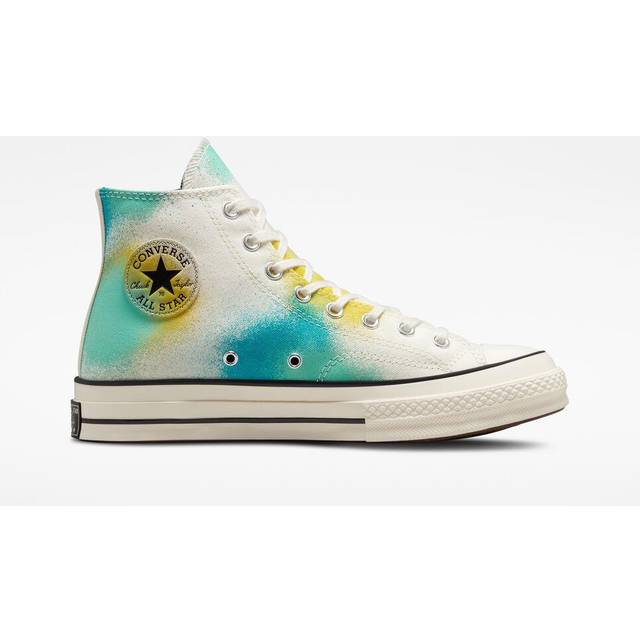 Converse Off-White Chuck 70 Hi Sneakers - Egret/Cyber Teal/Bri - US 7
