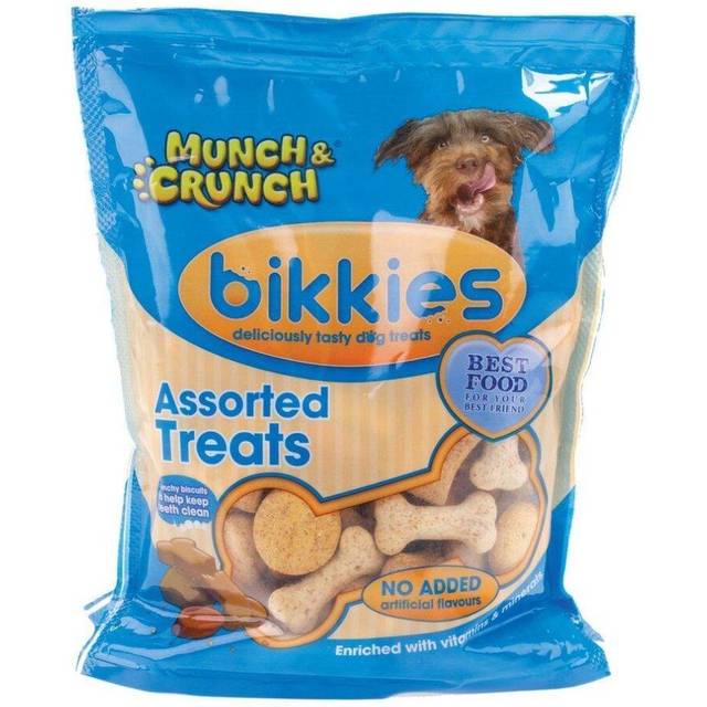 Munch & crunch dog bikkies assorted healthy vitamins balanced diet treats 400g