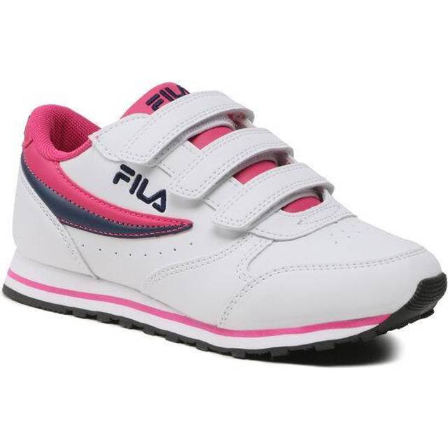 FILA Orbit kardborrband barnsneakers, vit Carmine, 33 EU