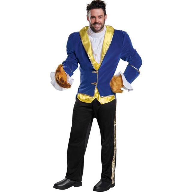 Beauty and the Beast Prestige Beast Men's Costume | Disney Costumes - Black&#47;Blue&#47;Yellow (XL)