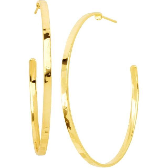 Silpada 'Circle Up' Hammered Hoop Earrings in 14K Gold-Plated Sterling Silver - Yellow