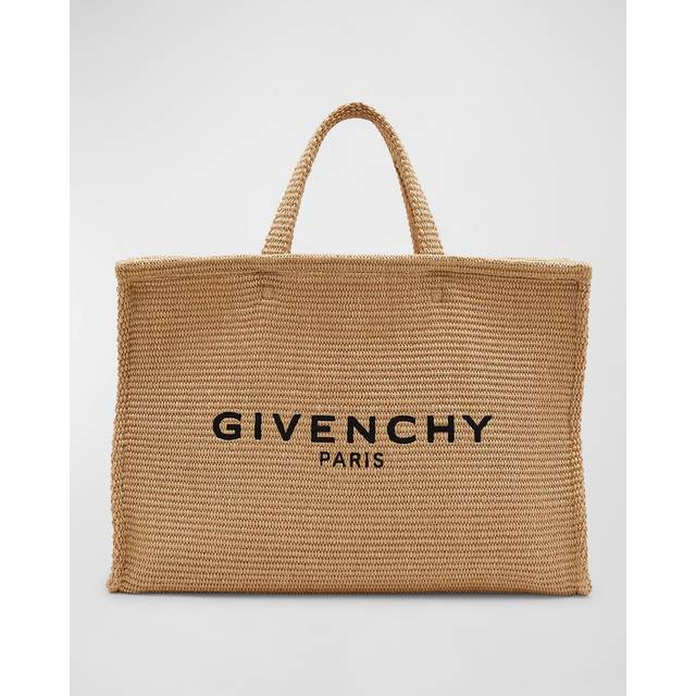 Givenchy Tural G-tote Large Logo-embroidered Raffia Tote Bag L - NATURAL