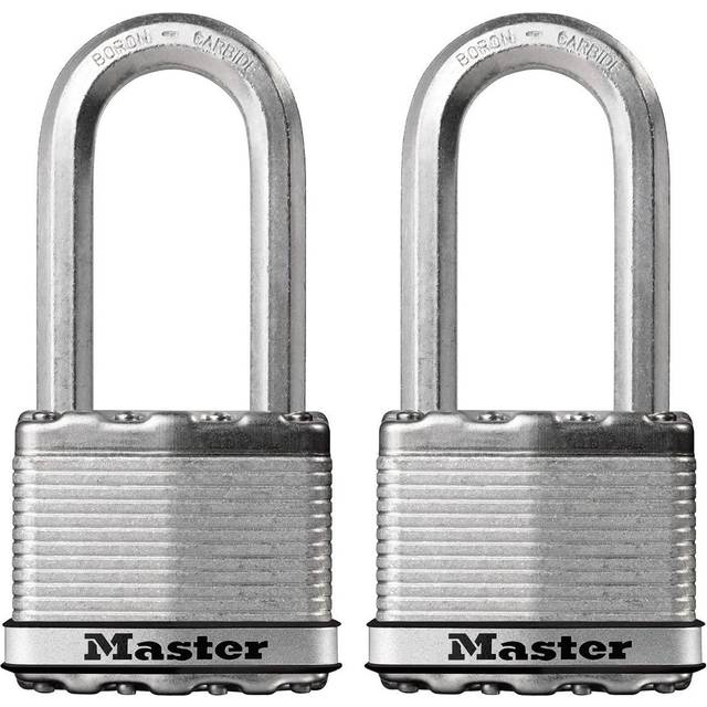 Master Lock M5XTLH Magnum Heavy Duty Outdoor Padlock with Key  2 Pack Keyed-Alike