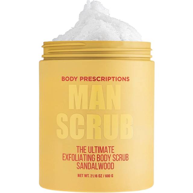 Body Prescriptions Body Scrub for Men Ultimate Exfoliating Scrub Infused with Sandalwood  Mens Body Wash in Jar with Twist Top