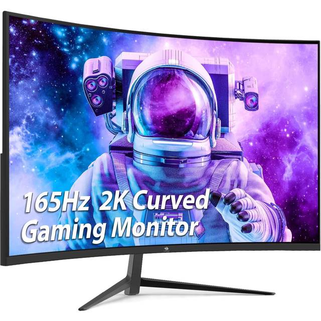 Z-Edge 27 Inch Curved Gaming Monitor 165Hz(DP) 144Hz(HDMI) 1ms MPRT 2K 2560x1440 16:9 Curved Screen, Ultra-Thin Bezel, FreeSync, HDMI 2.0 &
