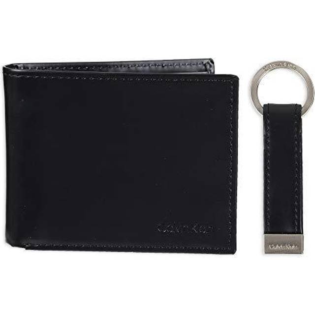 Calvin Klein Men's Wallet Sets-Minimalist Card Cases  Black Classic-Bifold  One Size