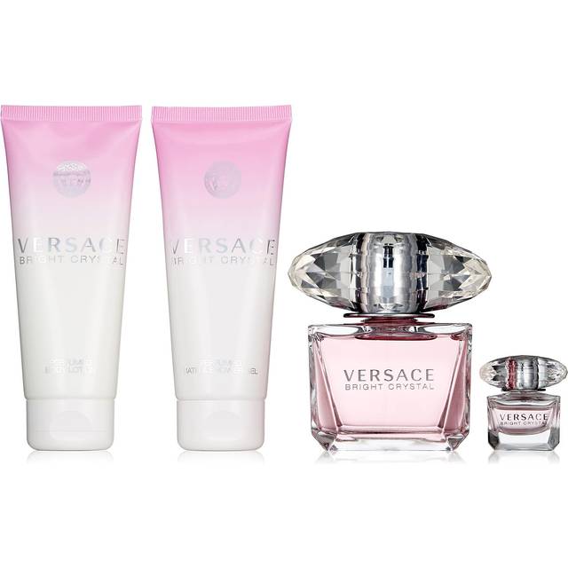 Versace Bright Crystal Gift Set 90ml EDT + 100ml Body Lotion + 100ml Shower Gel + 5ml EDT (90ml)