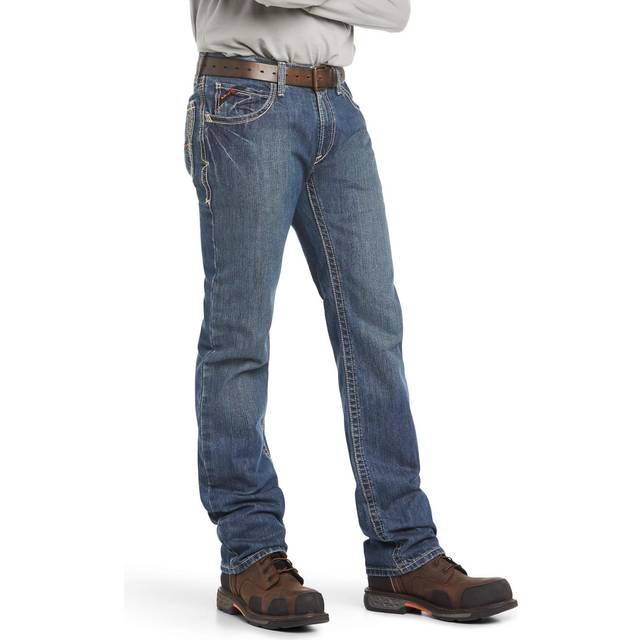 Ariat Male FR M4 Relaxed Boundary Boot Cut Jean Clay 42W x 38L
