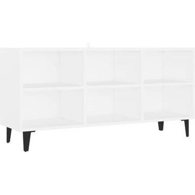 TV-bänk med metallben sonoma-ek 103,5x30x50 cm