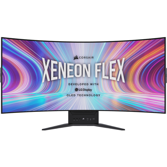 CORSAIR XENEON FLEX 45WQHD240 45-Inch OLED (3440 x1440), 240Hz Refresh Rate, Bendable Gaming Monito "CM-9030001-PE" (timbru verde 7 lei)