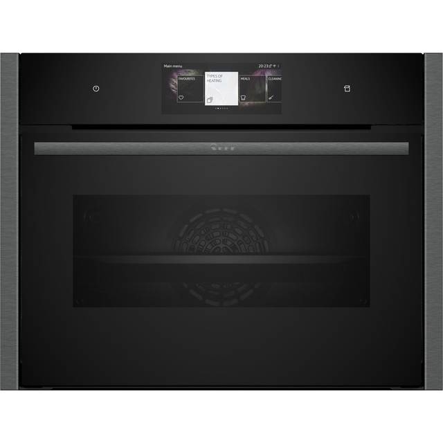 Neff N90 C24FT53G0B Built-in Compact Oven with Steam Function, Grey Graphite