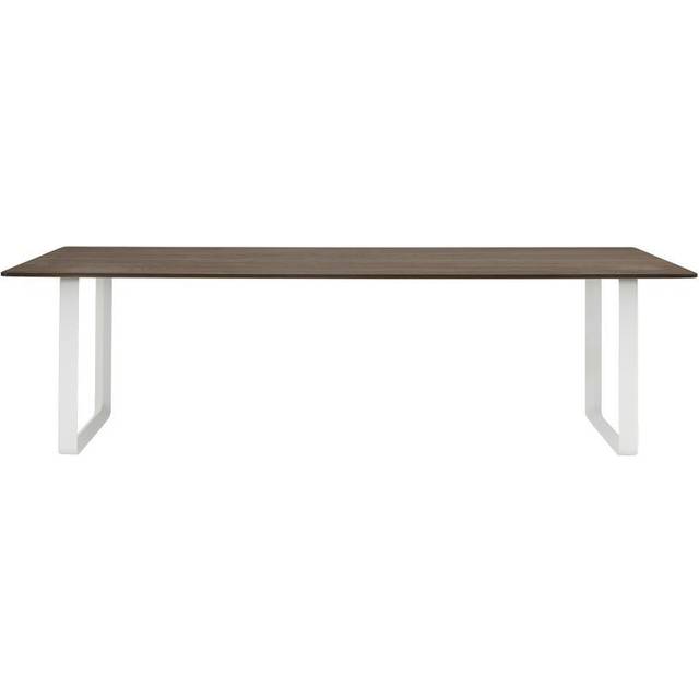Muuto 70/70 dining table 255x108 cm Solid smoked oak-White