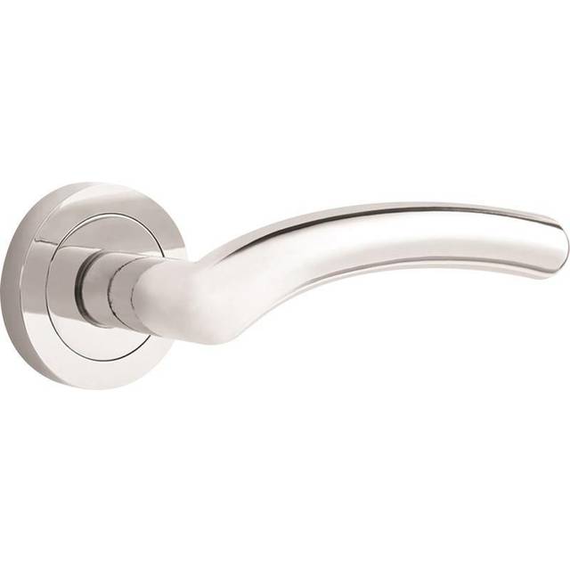Medusa Lever On Rose Curved Door Handle - Chrome - Internal (Pair) - Designer Levers