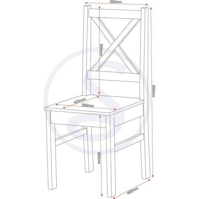 Seconique Salvador 1+2 Tile Top Dining Set - White/Distressed Waxed Pine, Multi