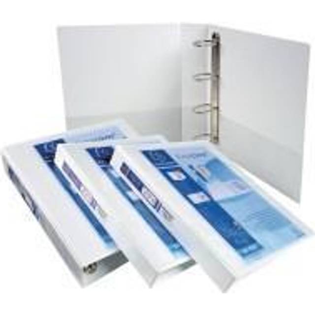Exacompta Kreacover 30 mm Ring Binder PP (Polypropylene) A4 4 Rings White 51842E Pack of 10
