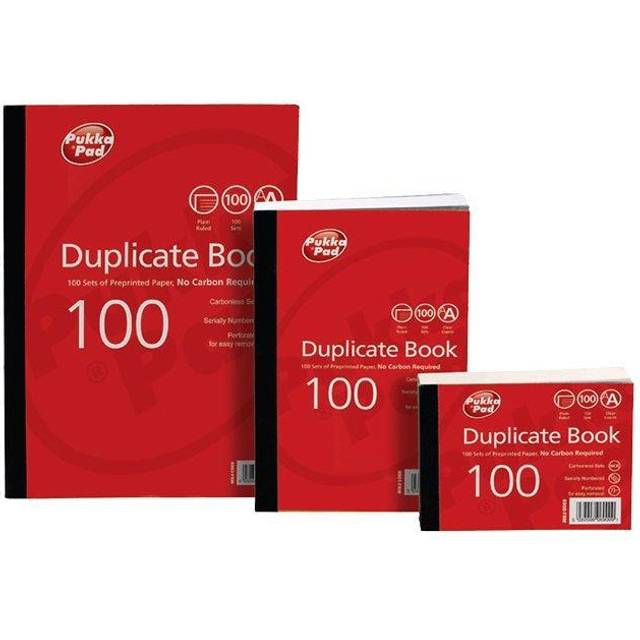 Pukka Pads (105 x 130mm) Duplicate Book Plain Ruled (White) Pack of 5